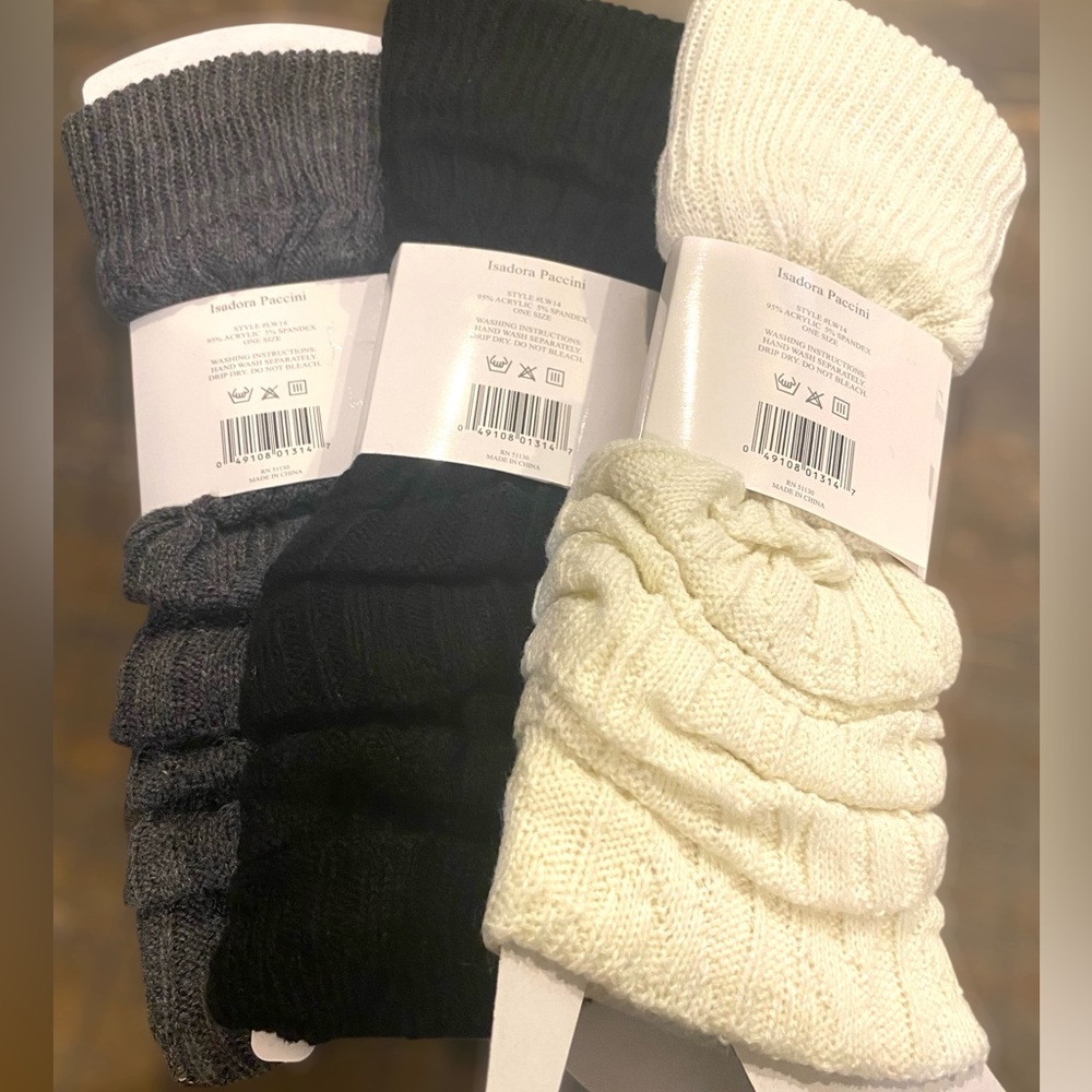 🍂3 Pairs Knit Rib Leg Warmers - Picture 2 of 3